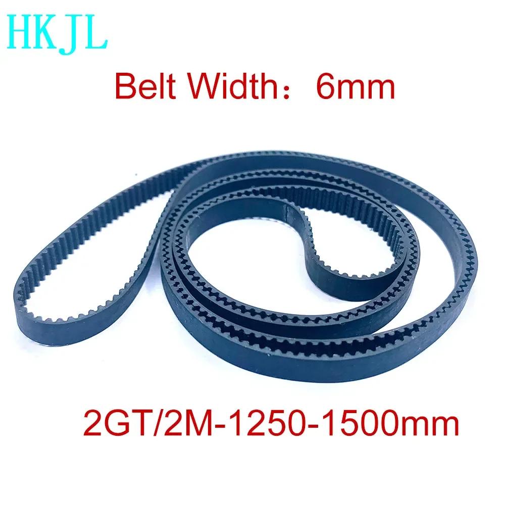 2MGT 2M 2GT Synchronous Timing Belt Pitch Length 1250 1310 1324 1340 1350 1360 1434 1440 1474 1500   Width 6mm Rubbe